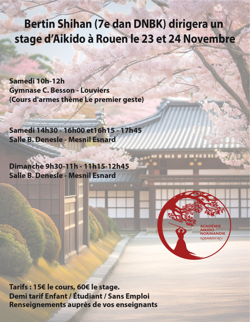 affiche cour d'aikido